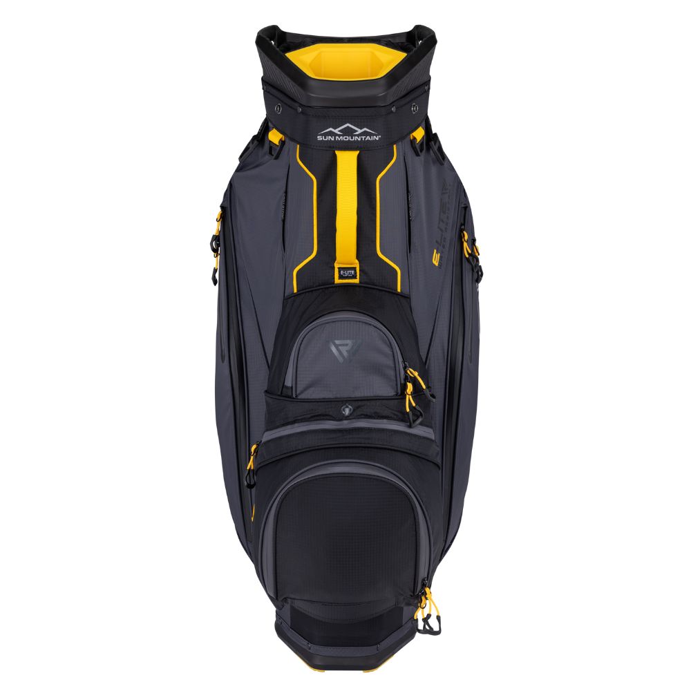 Sun Mountain E-LITE 14-Way Cart Bag 2025 - Black / Steel / Gold