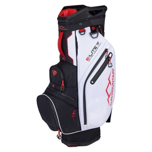 Sun Mountain E-LITE 14-Way Cart Bag 2025 - Black / White / Red Black / White / Red