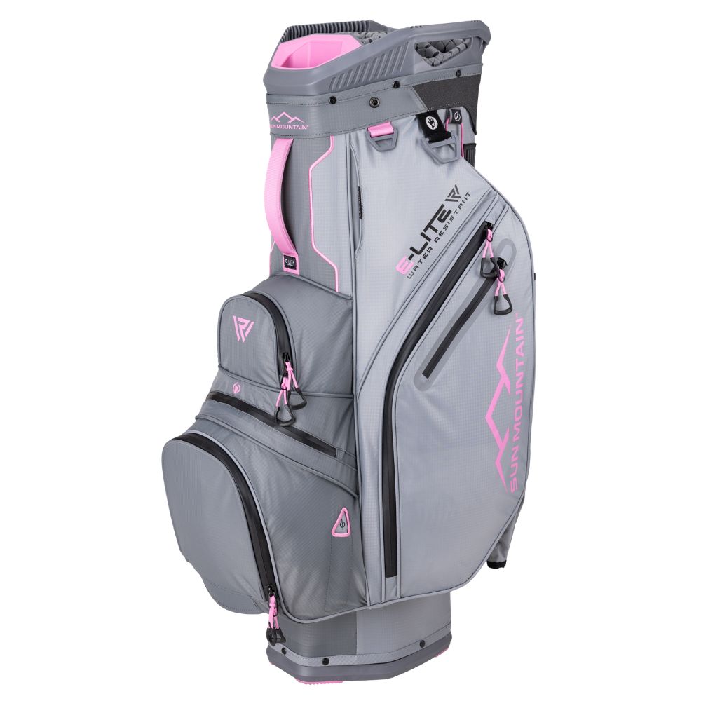 Sun Mountain E-LITE 14-Way Cart Bag 2025 - Nickel / Cadet / Pink Nickel / Cadet / Pink