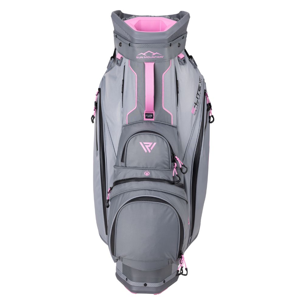 Sun Mountain E-LITE 14-Way Cart Bag 2025 - Nickel / Cadet / Pink