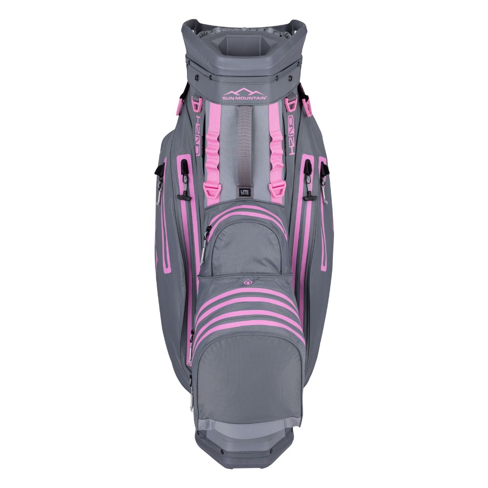 Sun Mountain H2NO Lite 14-Way Cart Bag 2025 - Nickel / Cadet / Pink