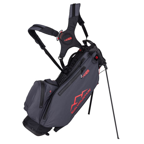 Sun Mountain H2NO Lite 4-Way Stand Bag 2025 - Black / Steel / Red Black / Steel / Red