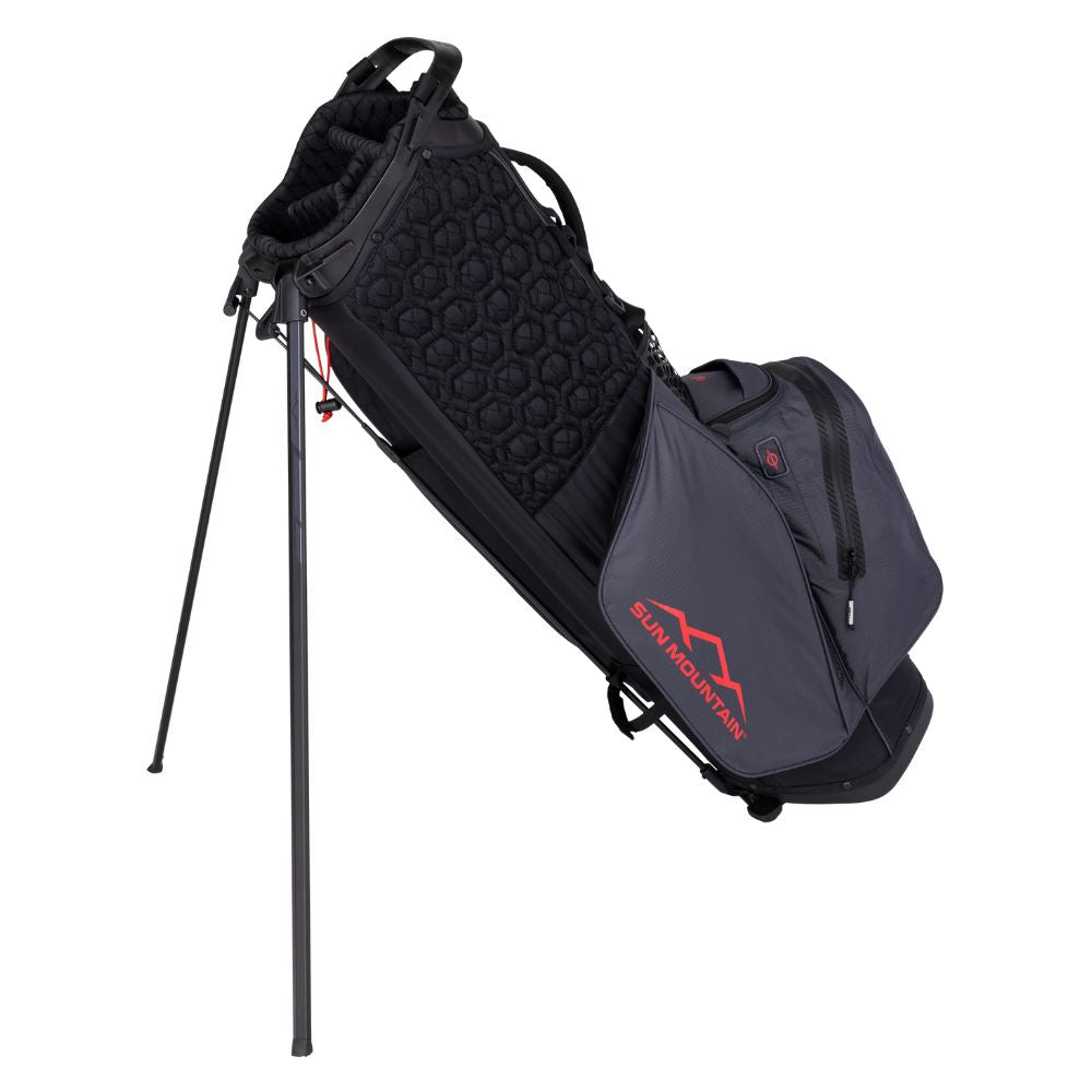 Sun Mountain H2NO Lite 4-Way Stand Bag 2025 - Black / Steel / Red