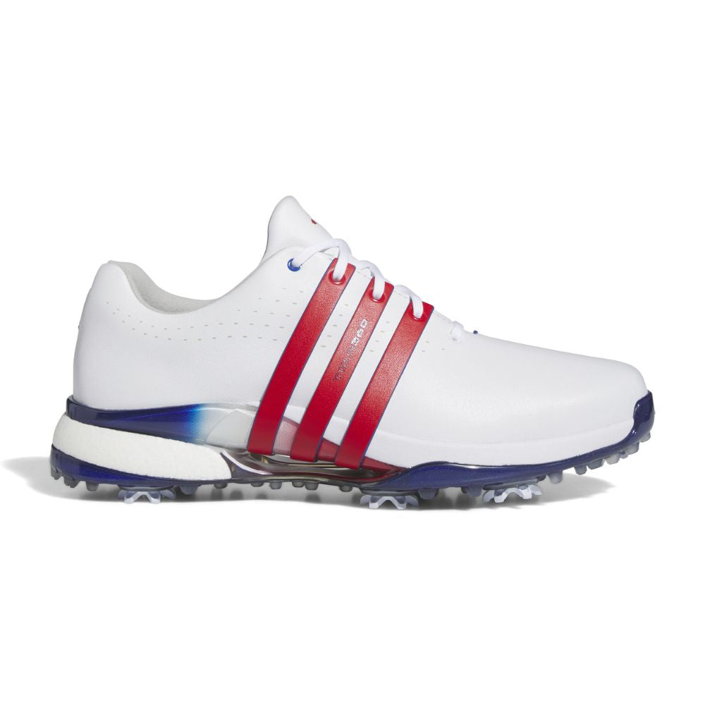 adidas Golf Tour360 Nations Mens Golf Shoes IE3370 + Free Gift White / Navy / Red 8 