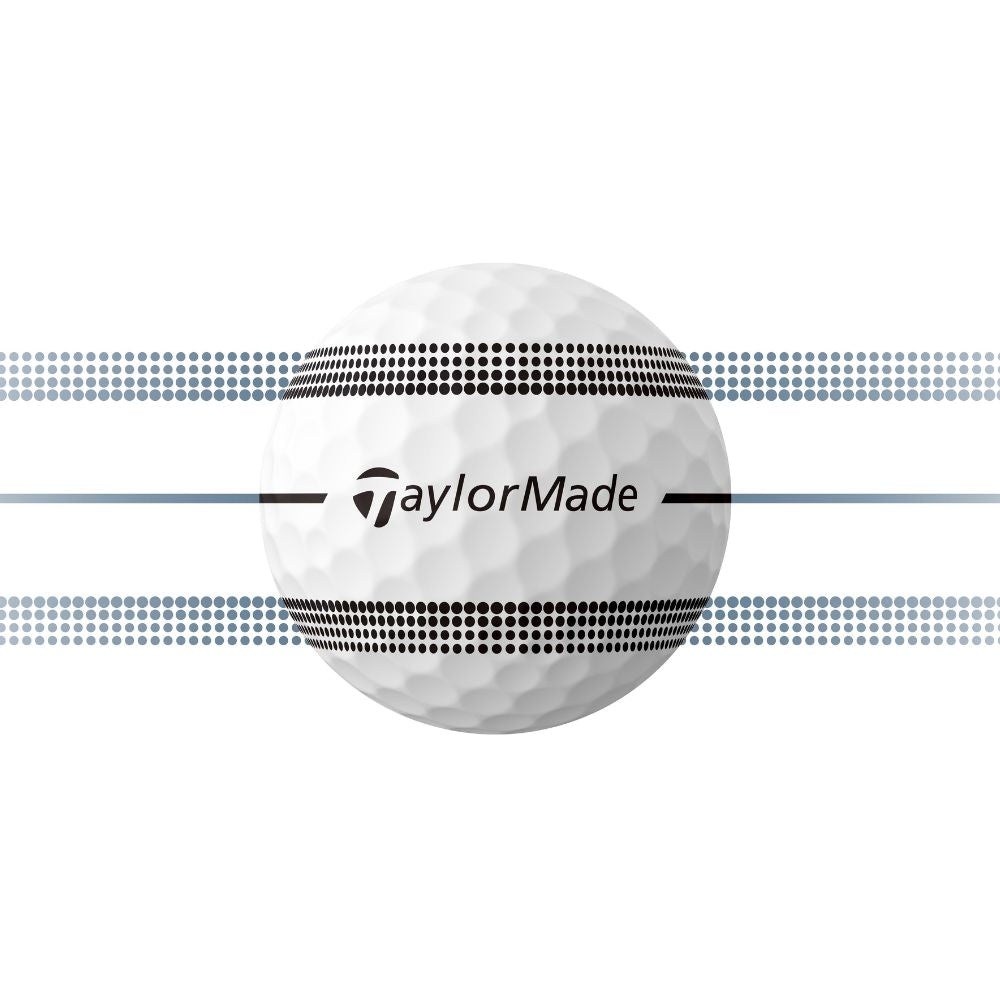 TaylorMade TP5 Stripe Golf Balls - White   