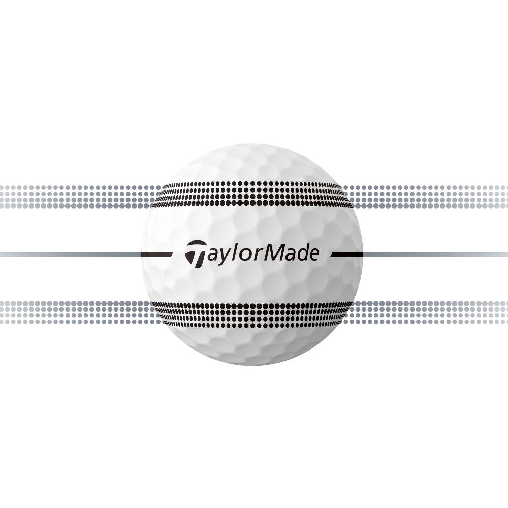 TaylorMade TP5x Stripe Golf Balls - White   