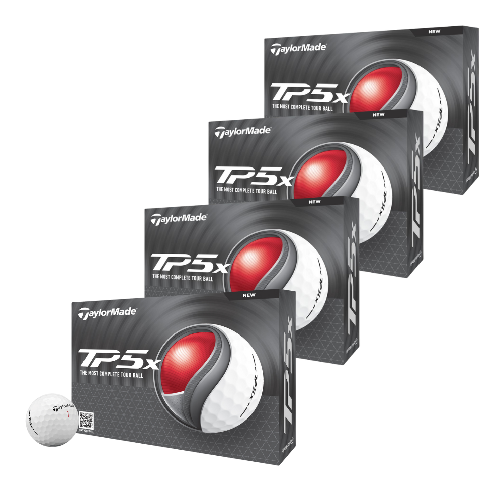 TaylorMade TP5x White Golf Balls - 4 For 3 Personalised Offer White