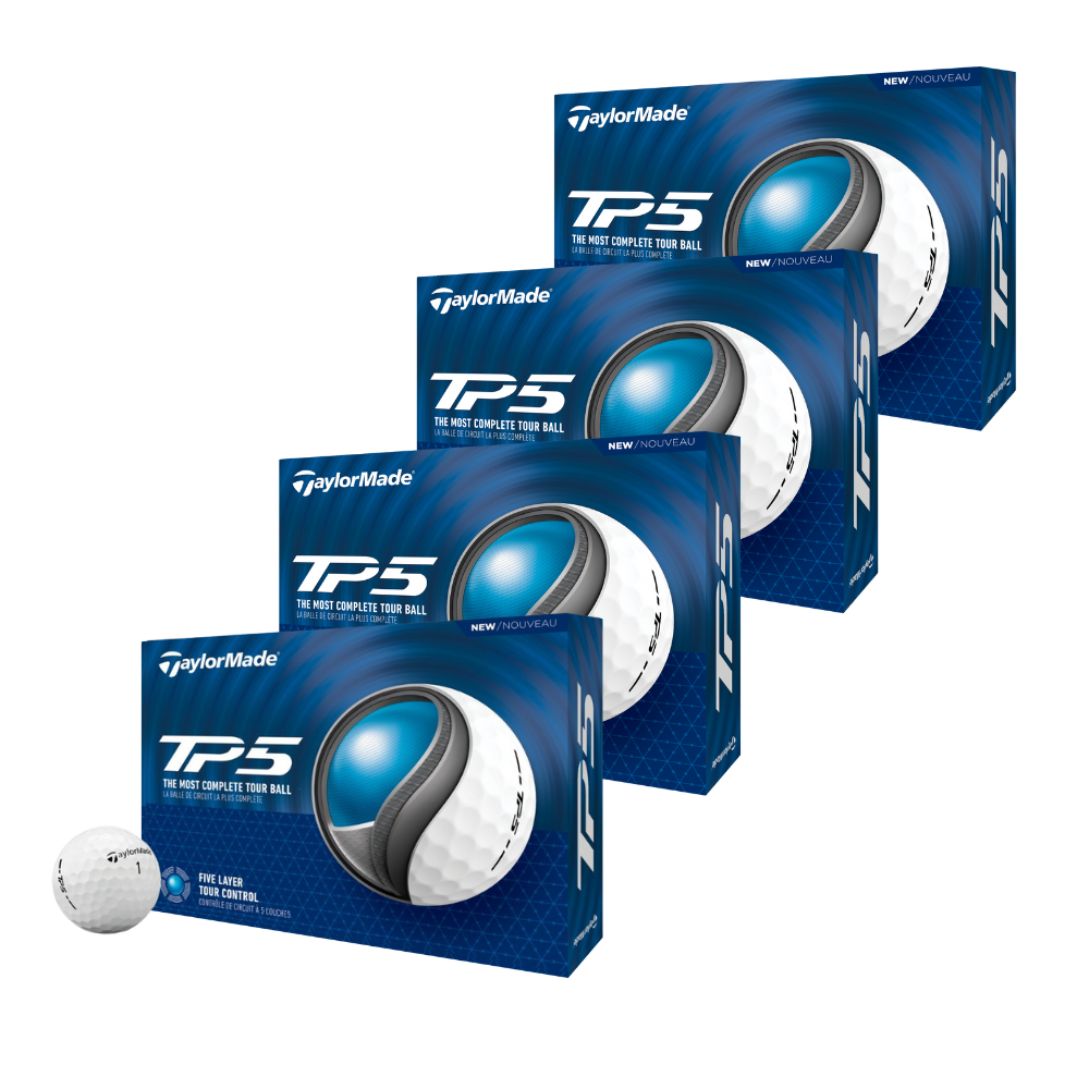 TaylorMade TP5 White Golf Balls - 4 For 3 Offer Personalised White