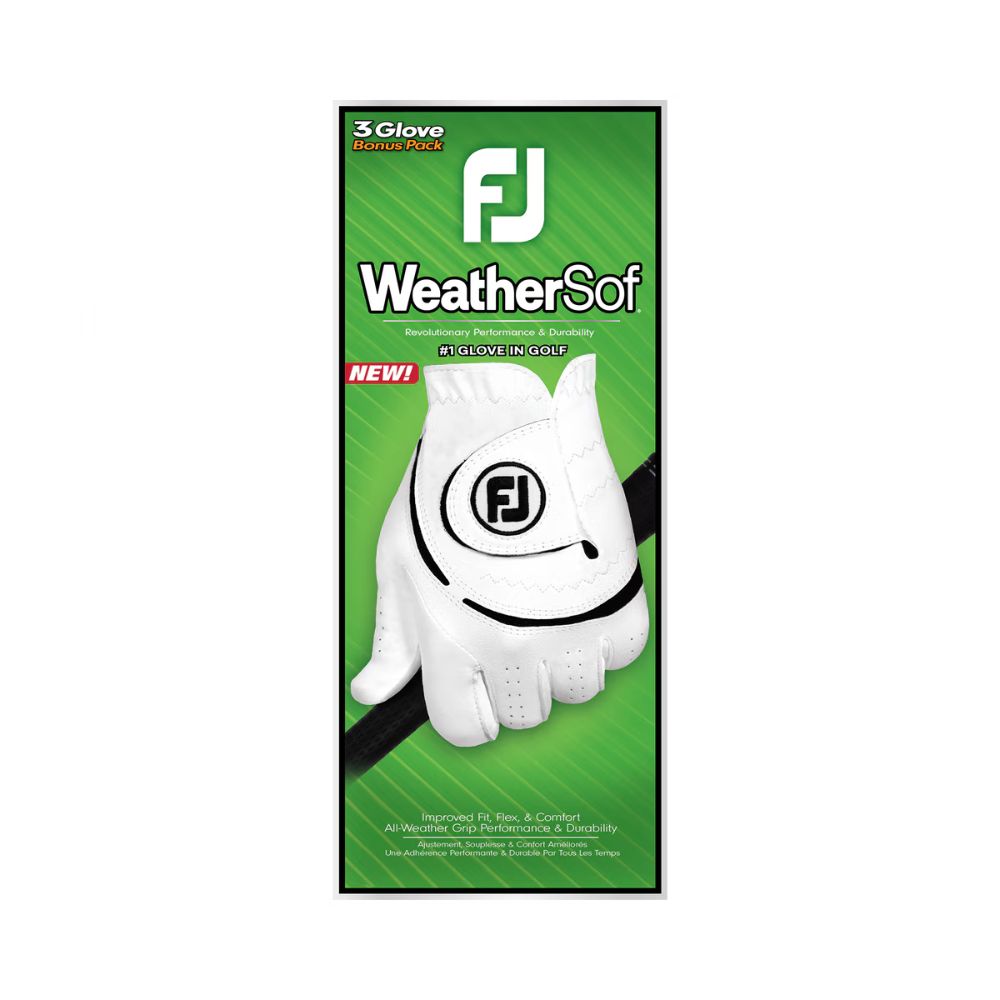 FootJoy WeatherSof All Weather Golf Glove 66198 - 3 Pack