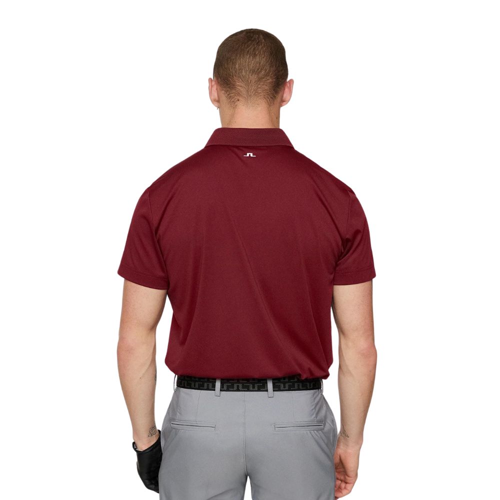 J.Lindeberg Wince Regular Fit Golf Polo Shirt - GMJT11697 Cabernet