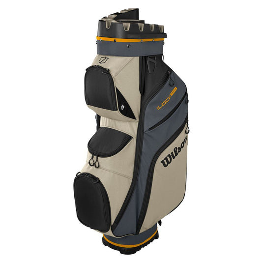 Wilson Golf I-Lock 4 Dry Organiser Cart Bag 2025 - Grey / Orange Grey / Orange