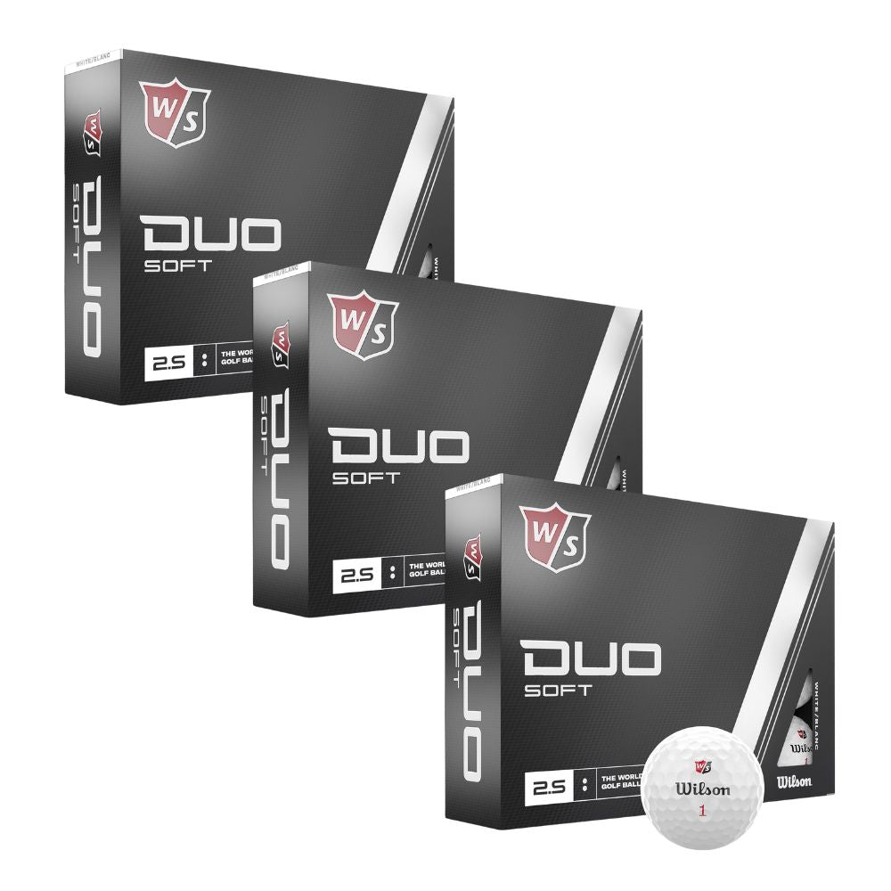 Wilson Staff Duo Soft 2.5 White Golf Balls - 3 for 2 Dozen White  