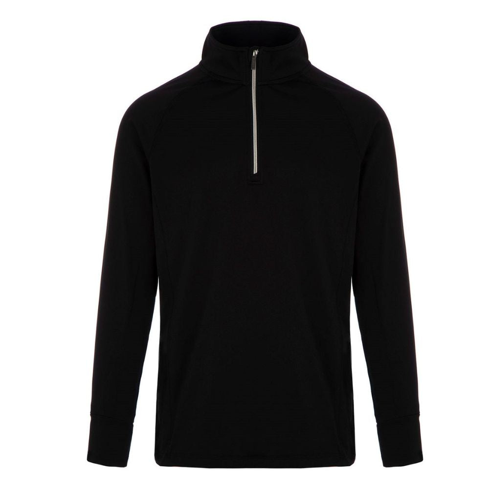 ProQuip Pro-Tech Comfort Stretch 1/4 Zip Midlayer Pullover Top - Black Black M 