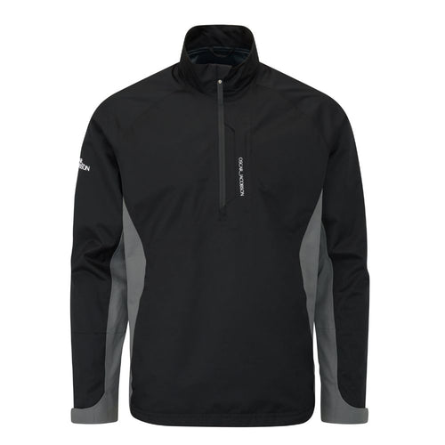 Oscar Jacobson Pinewood 1/4 Zip Mens Waterproof Golf Jacket 2024 - Black/Pewter Black / Pewter M 