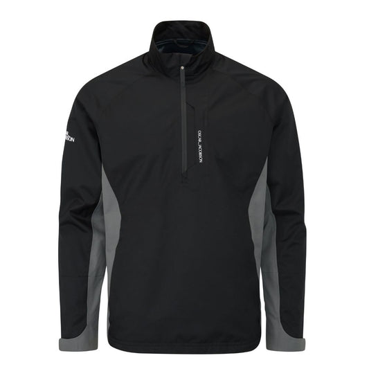 Oscar Jacobson Pinewood 1/4 Zip Mens Waterproof Golf Jacket 2025 - Black/Pewter Black / Pewter M