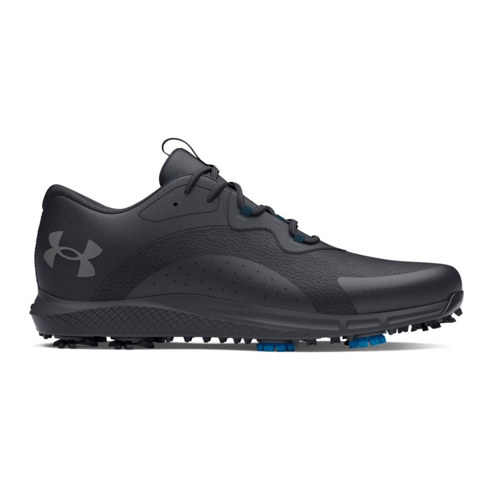 Under Armour Charge Draw 2 Wide Mens Spiked Golf Shoes 3026401-003 Black / Black / Titan Grey 003 7 