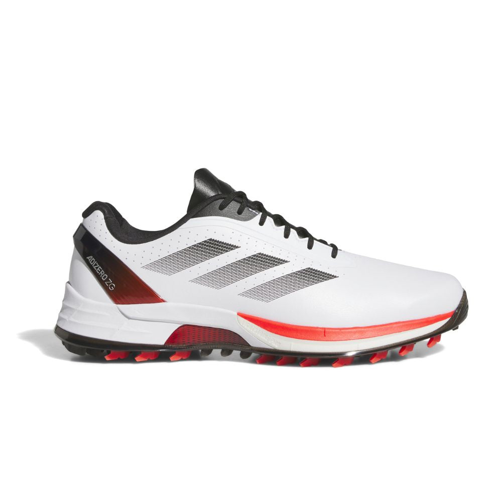 adidas Adizero ZG Mens Spikeless Golf Shoes 2025 - IE3530 White / Lucid Red / Core Black 7.5