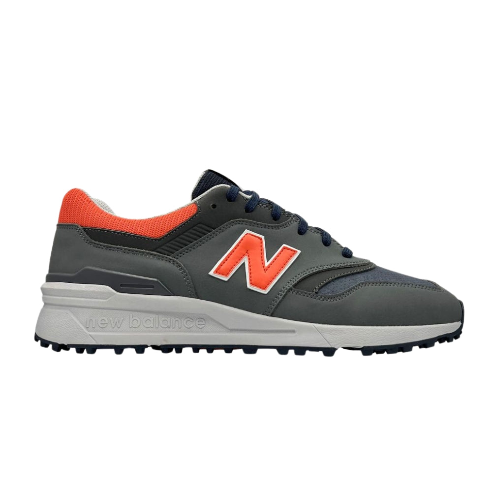 New Balance 997 G Mens Spikeless Golf Shoes Grey / Orange 7