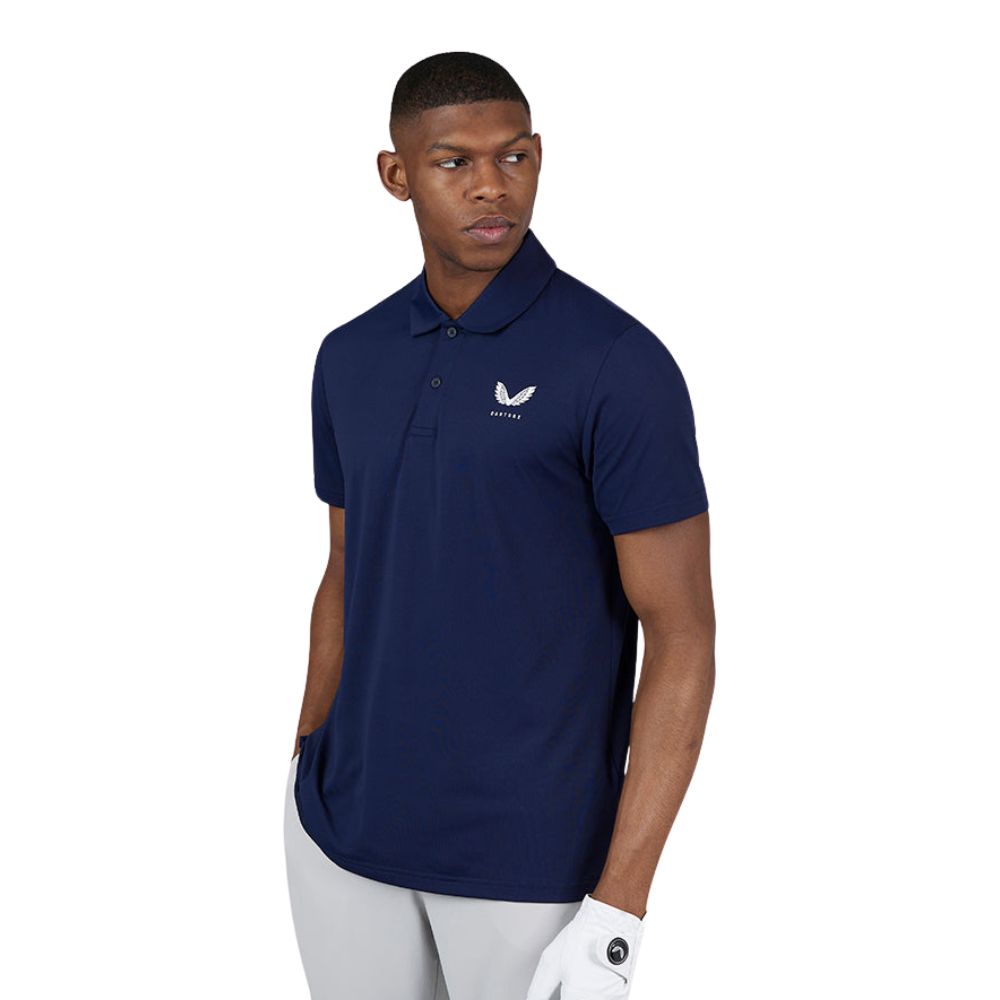 Castore Golf Mainline Essential Polo Shirt CMA30063 Midnight Navy 175 XS 