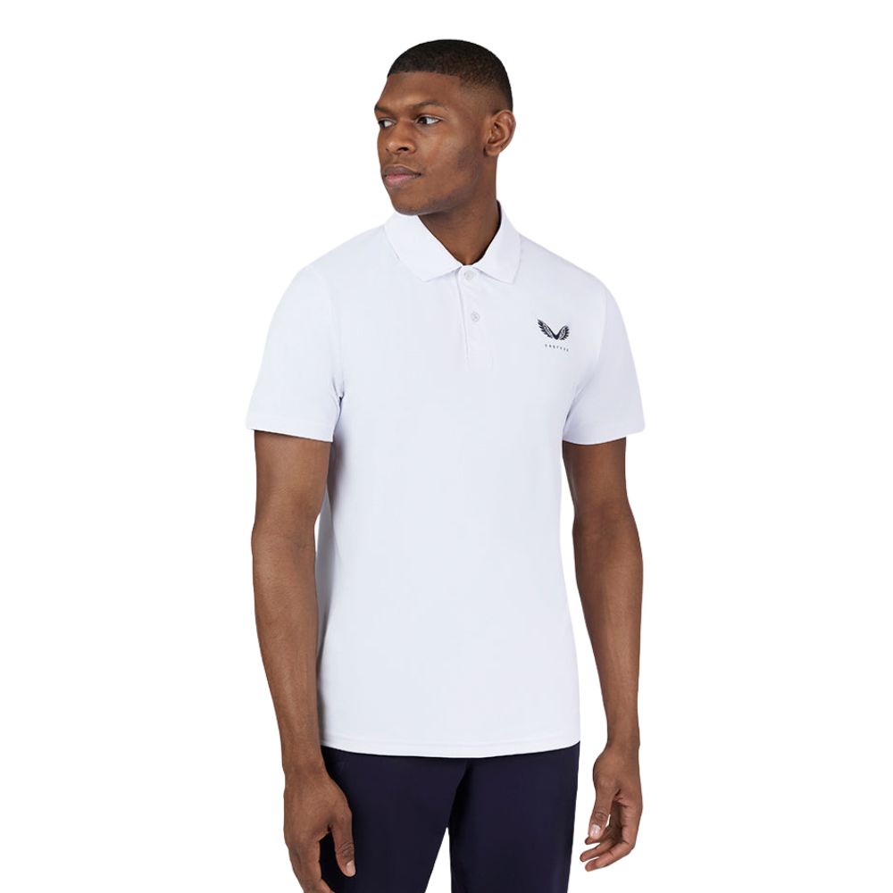 Castore Golf Mainline Essential Polo Shirt CMA30063 White 020 XS 