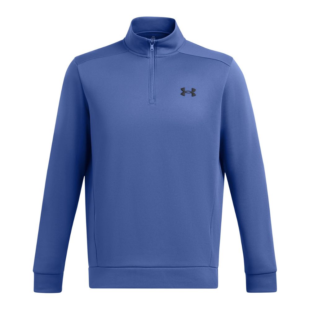 Under Armour Fleece 1/4 Zip Pullover Golf Top 2024 1373358-432 Tech Blue / Black 432 S 