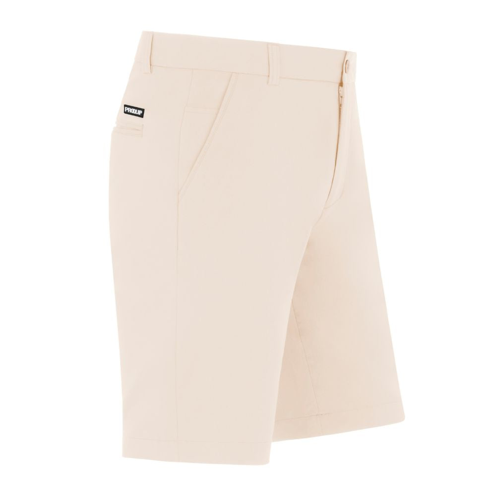 ProQuip Calder Stretch Golf Shorts - Beige Beige W32 