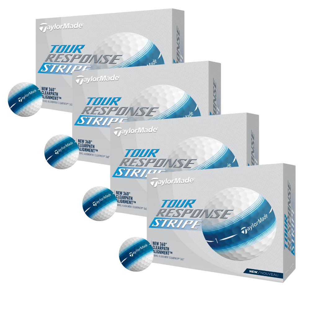 TaylorMade Tour Response Stripe Golf Balls - 4 for 3 Offer Blue  