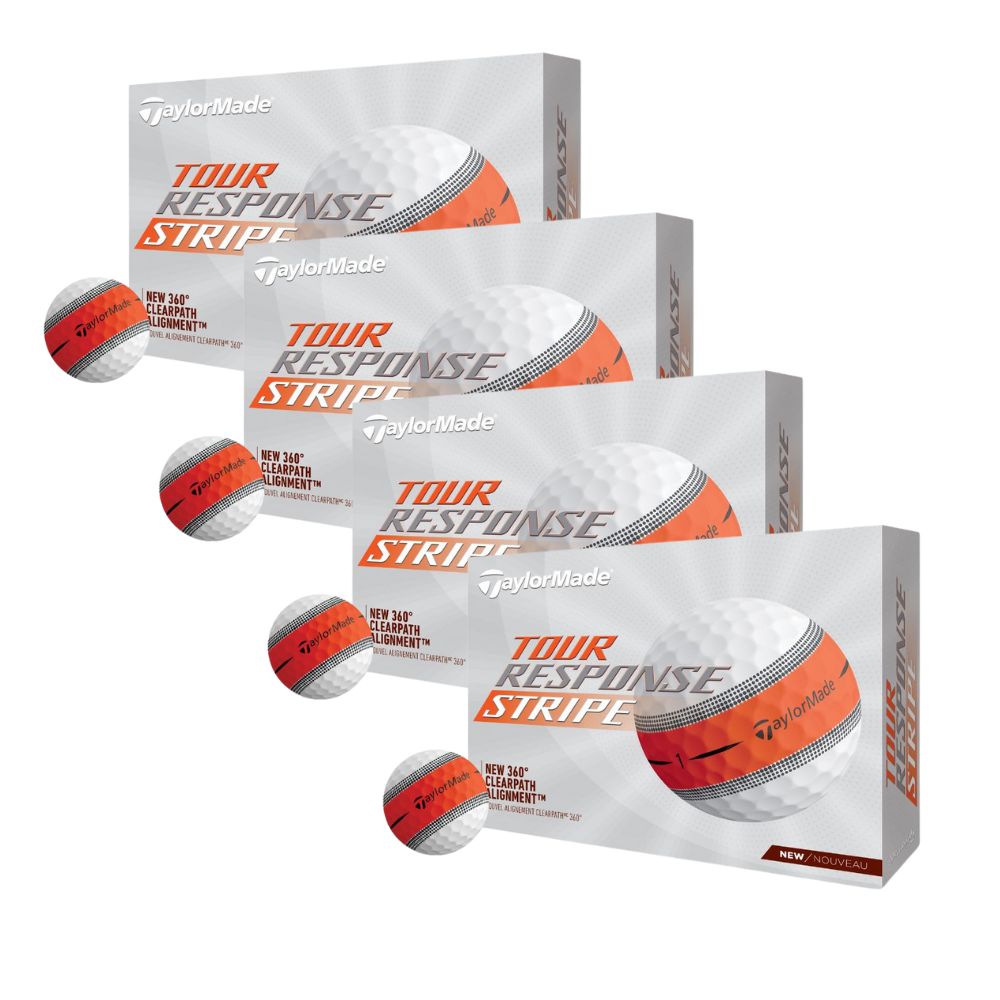 TaylorMade Tour Response Stripe Golf Balls - 4 for 3 Offer Orange  