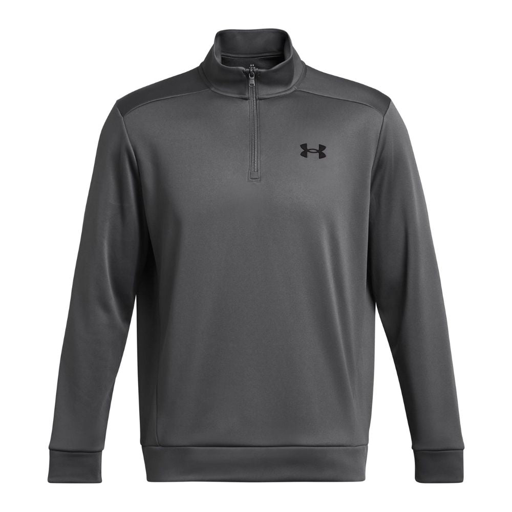 Under Armour Fleece 1/4 Zip Pullover Golf Top - 1373358-025 Castlerock / Black 025 S