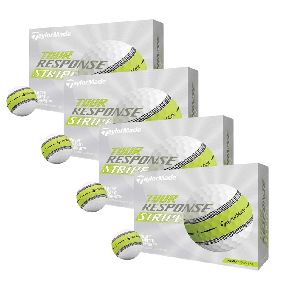 TaylorMade Tour Response Stripe Golf Balls - 4 for 3 Offer Lime  