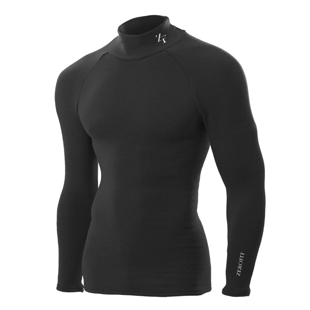 Zerofit Heatrub Ultimate Baselayer - Golf Hiking Skiing Outdoors - Black Black M