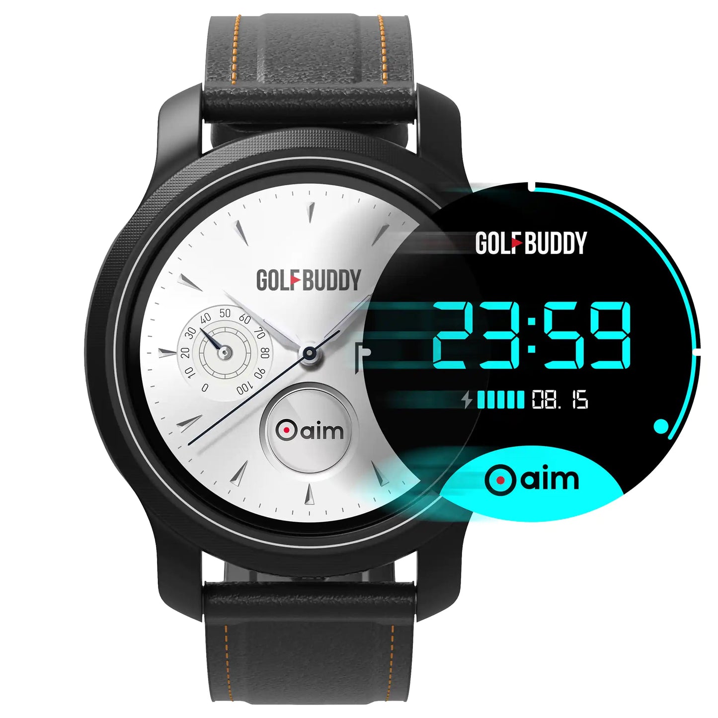 GolfBuddy aim W12 Black Golf GPS Watch