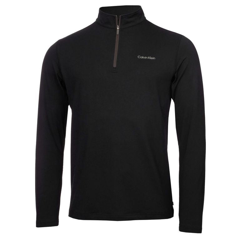 Calvin Klein Newport 1/2 Zip Pullover Golf Top 2024 C9924 - Black Black M 