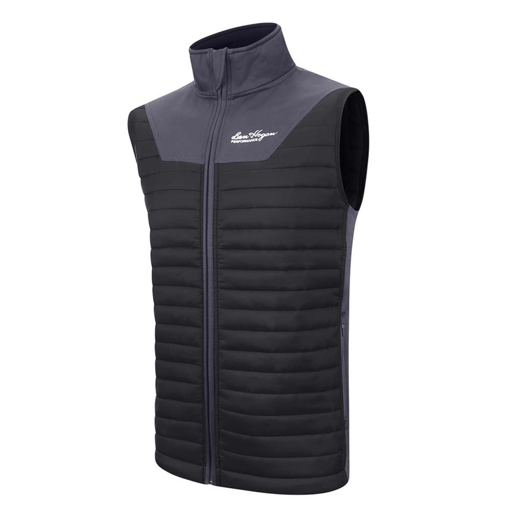 Ben Hogan Hybrid Quilted Golf Gilet Black/Gunmetal S 