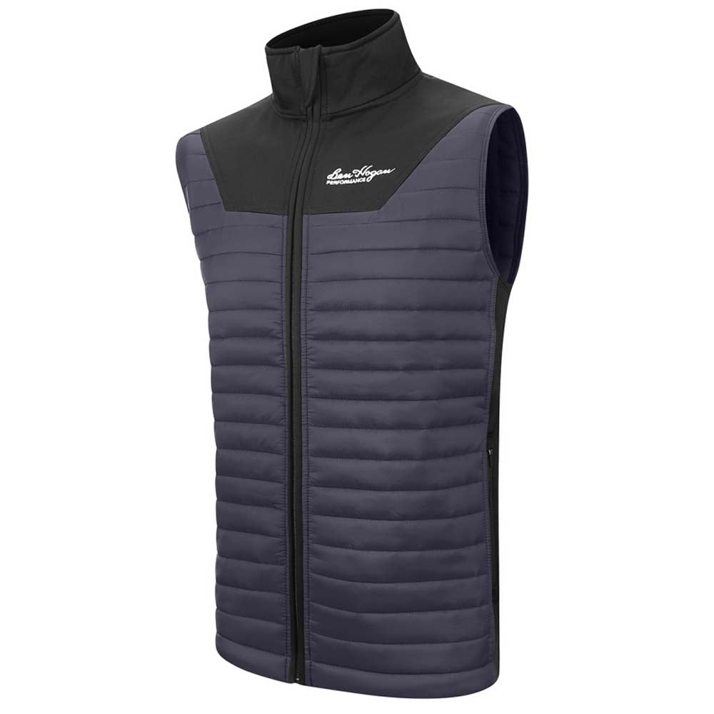 Ben Hogan Hybrid Quilted Golf Gilet Gunmetal/Black S 