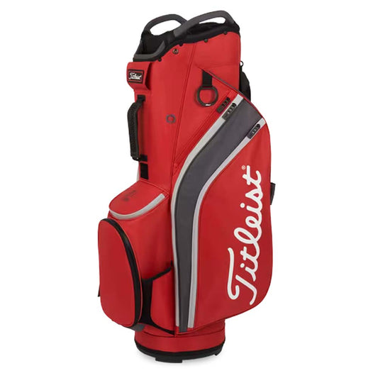 Titleist Golf Cart 14 Way Cart Bag Graphite/Island Red/Black  