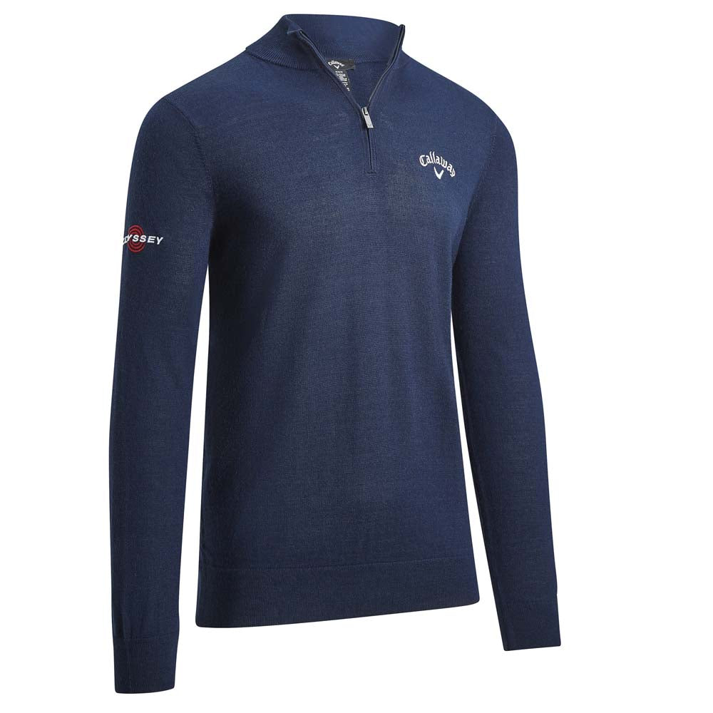 Callaway Blended Merino 1/4 Zip Golf GHBSweater CGGF80M1 2024 - Navy Navy Blue 410 M 