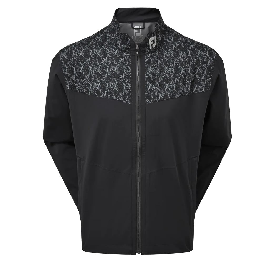 Footjoy Hydroknit Waterproof Half-Zip Golf Jacket - Black/Grey - Andrew  Morris Golf