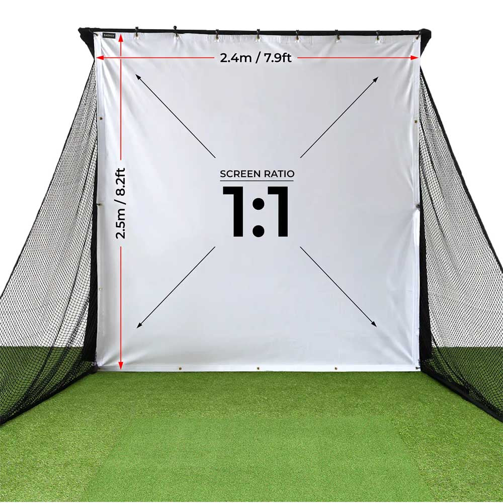 SimSpace Deluxe Home Golf Driving Net Impact Screen 2.4 x 2.5 MTR + 20 Bungee Cords