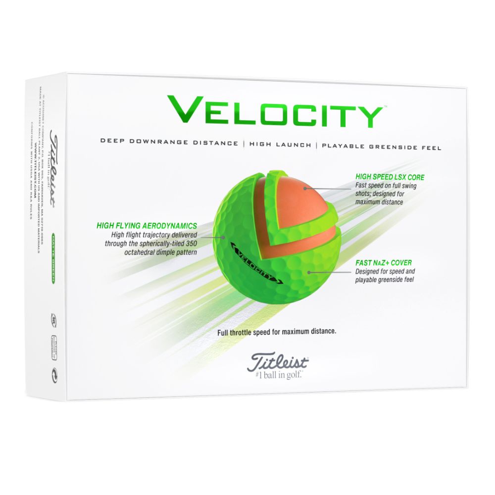 Titleist Velocity Golf Balls 2024 - Green   