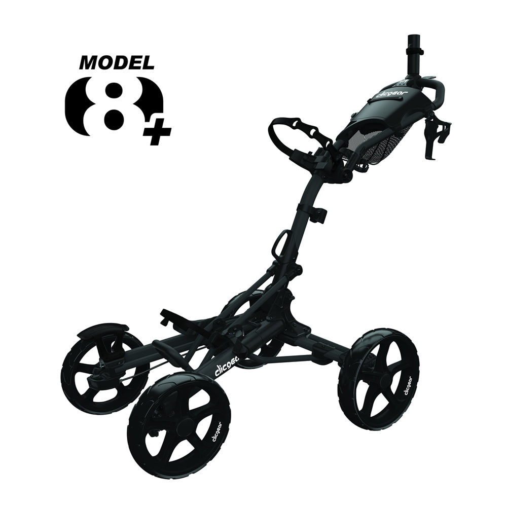 Clicgear 8.0+ 4 Wheeled Push Golf Trolley Black  