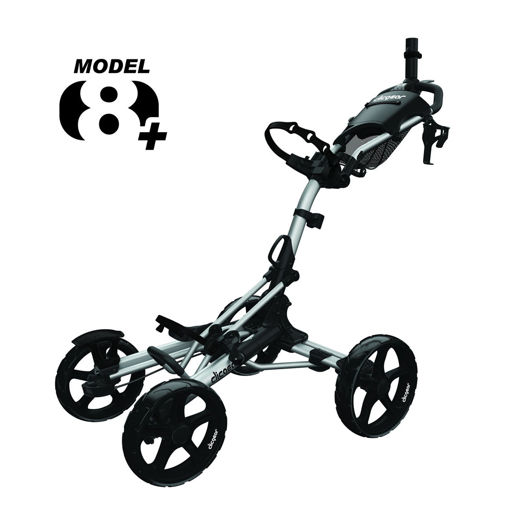 Clicgear 8.0+ 4 Wheeled Push Golf Trolley Matt Silver  