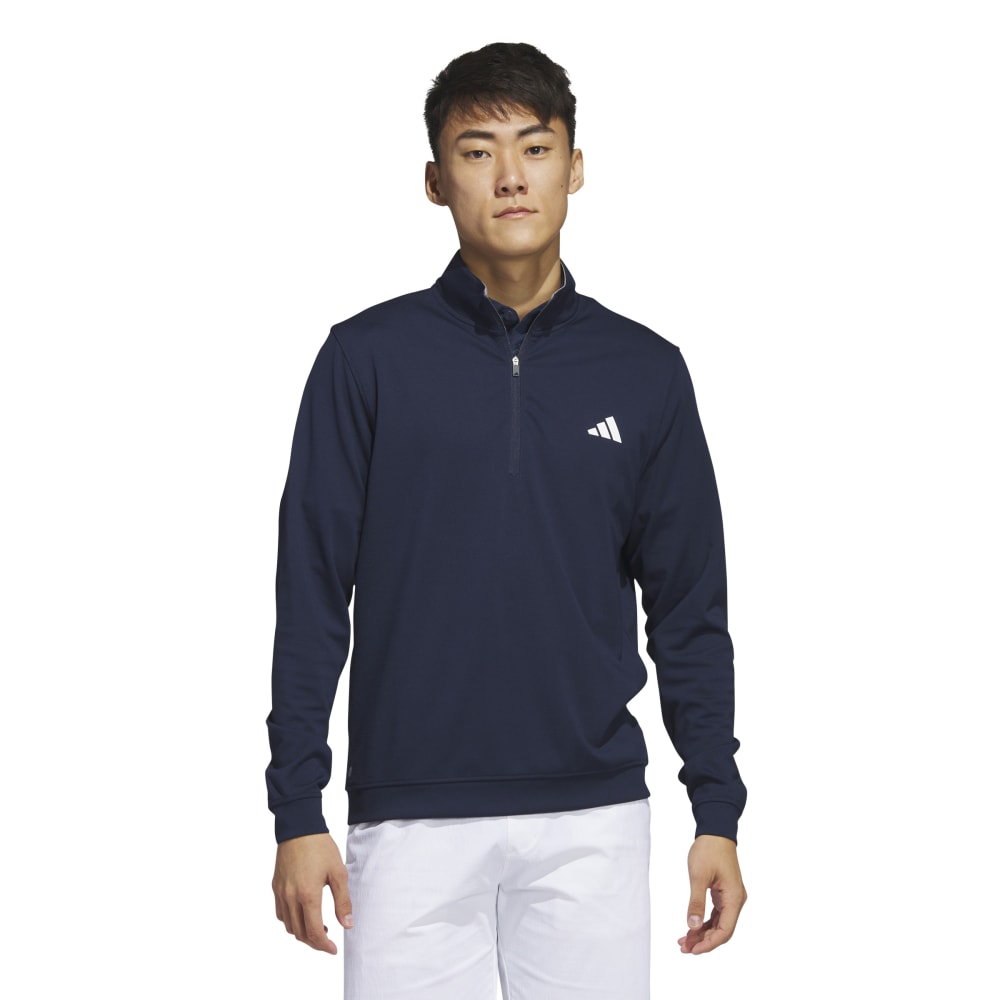 adidas Elevated Mens 1/4 Zip Golf Pullover Top IB6114   