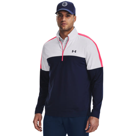 Under Armour UA Storm 1/2 Zip Golf Midlayer Pullover Top 1377398 Blue Mirage / Midnight Navy / Glacier Blue 471 M 