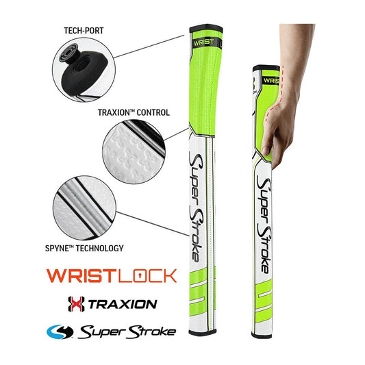 Superstroke Traxion Wrist Lock Golf Putter Grip Black/White  